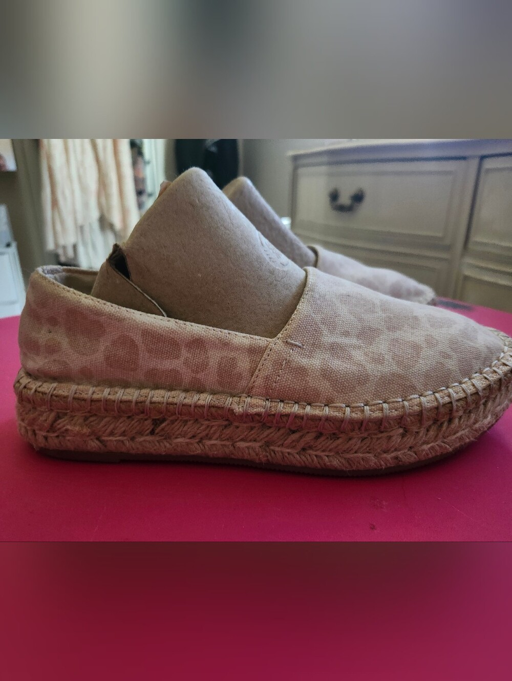 Splendid Tan Leopard Print Espadrille Slip-On